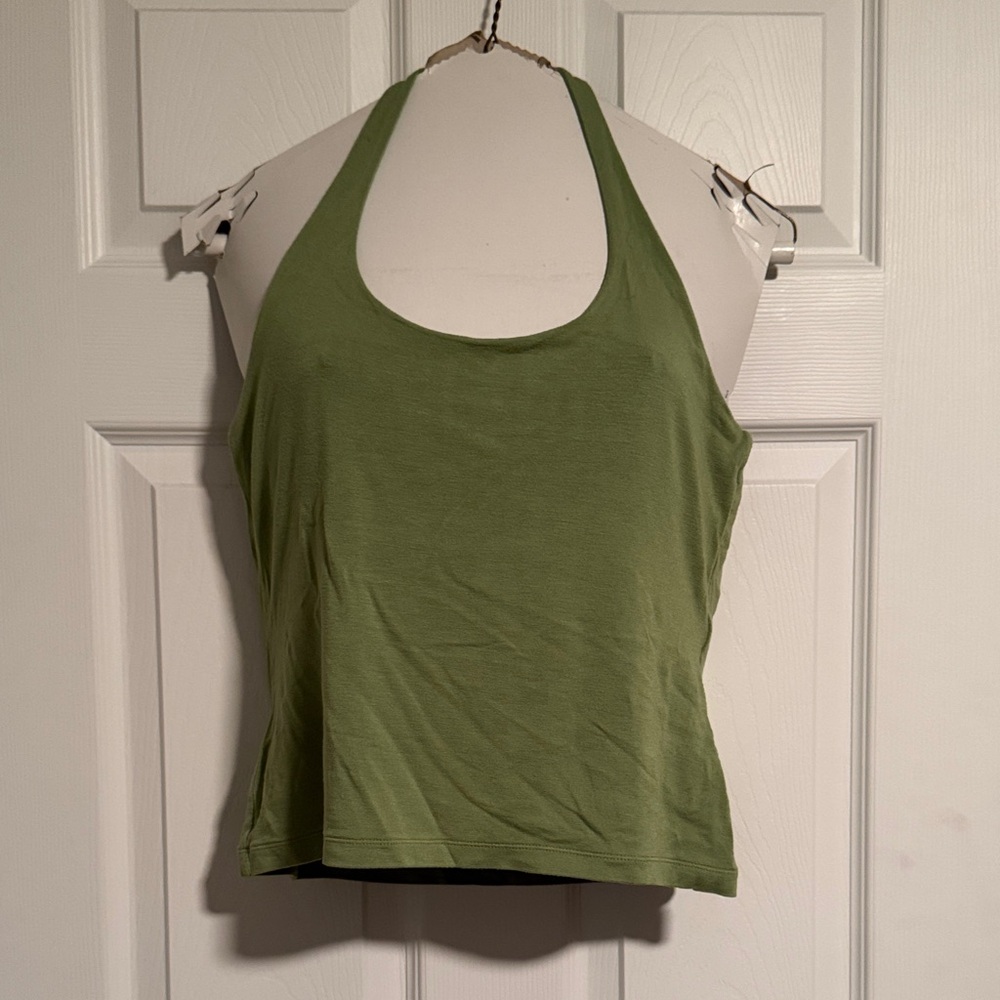 J. Crew Celery Green Halter Tank Top